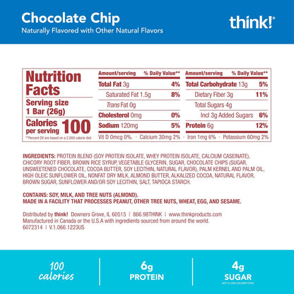 think! Minis, Schokoladenstückchen, 15er-Pack, Proteinriegel