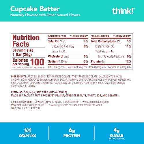 think! Minis Cupcake Batter Proteinriegel, 15 Riegel