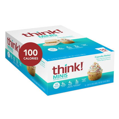 think! Minis Cupcake Batter Proteinriegel, 15 Riegel