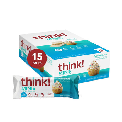 think! Minis Cupcake Batter Proteinriegel, 15 Riegel