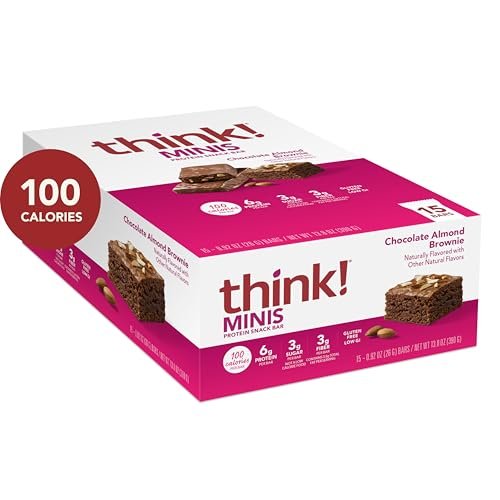 think! Minis, Chocolate Almond Brownie, 15 Riegel – Protein-Snack