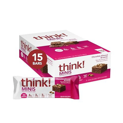 think! Minis, Chocolate Almond Brownie, 15 Riegel – Protein-Snack