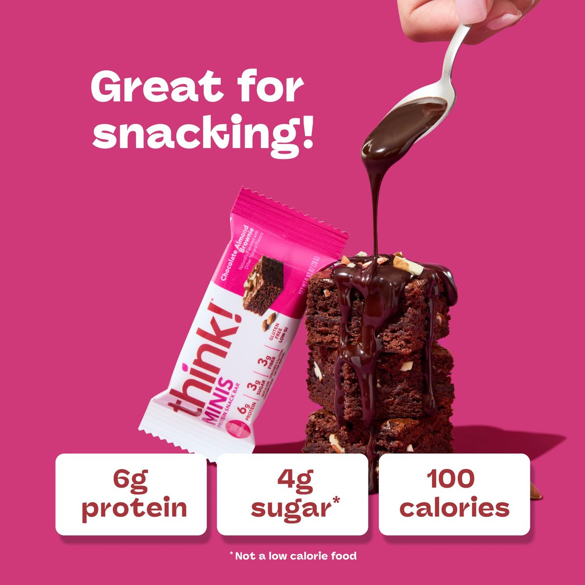 think! Minis, Chocolate Almond Brownie, 15 Riegel – Protein-Snack