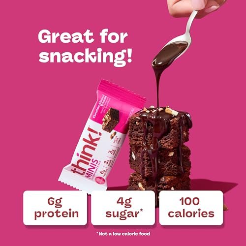 think! Minis, Chocolate Almond Brownie, 15 Riegel – Protein-Snack