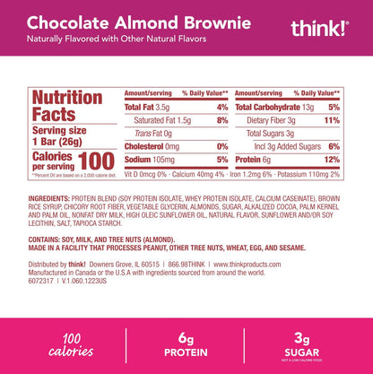 think! Minis, Chocolate Almond Brownie, 15 Riegel – Protein-Snack