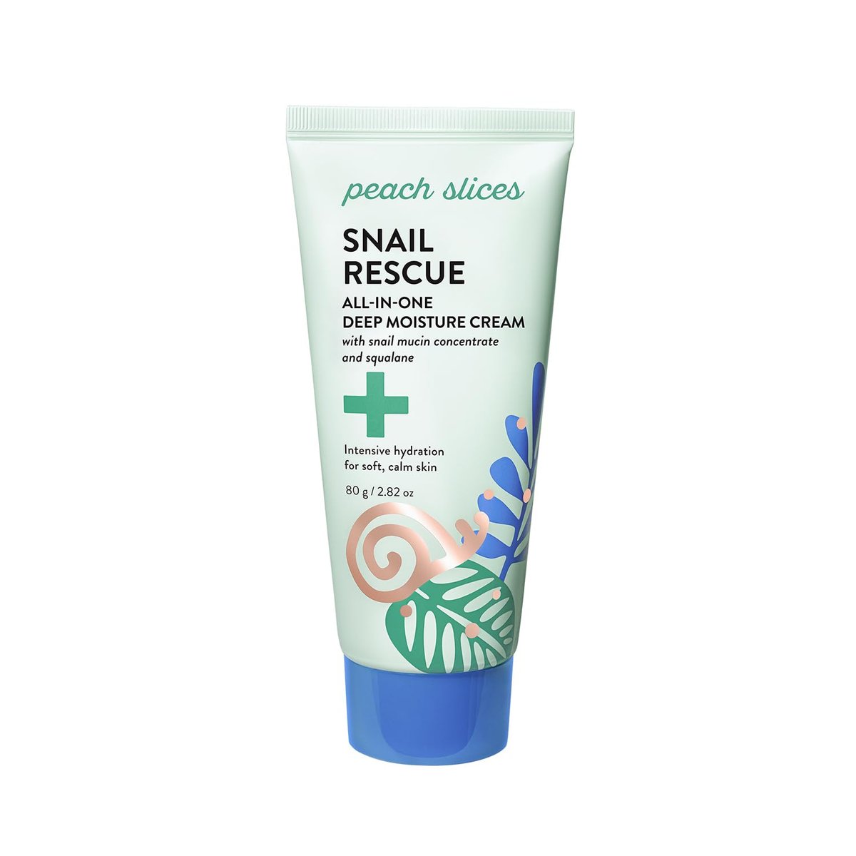Peach Slices Snail Rescue All-in-One Deep Moisture Cream – Intensive Feuchtigkeitspflege mit Schneckenschleim, Squalan, Hyaluronsäure & Cica – 2,82 oz