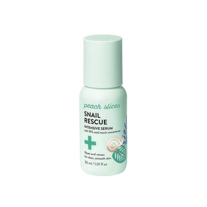 Peach Slices - Snail Rescue Intensive Serum - 95% Schneckenmucin-Konzentrat mit Birkensaft, Hyaluronsäure & Cica - 30 ml