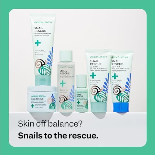 Peach Slices - Snail Rescue Intensive Serum - 95% Schneckenmucin-Konzentrat mit Birkensaft, Hyaluronsäure & Cica - 30 ml