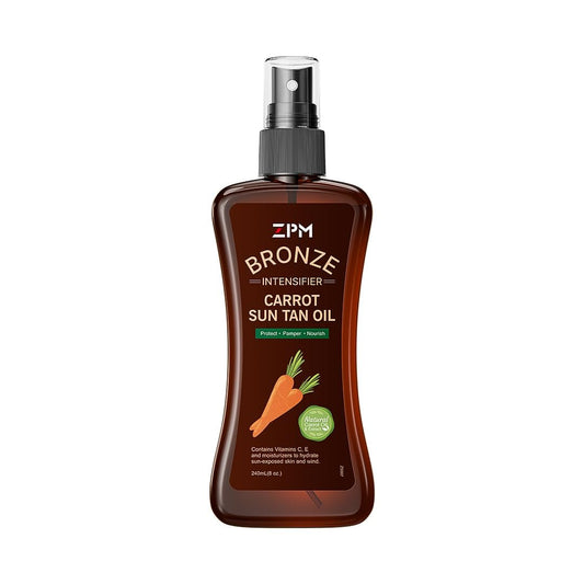 Karotten-Bräunungsöl-Spray für Outdoor-Sonne, Bräunungsverstärker für mittlere bis tiefe Haut mit natürlichen Feuchtigkeitsölen, feuchtigkeitsspendendes Körperöl, vegan und tierversuchsfrei, SPF 0, 240 ml