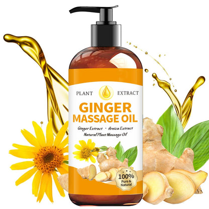 Ingweröl Massageöl für Massagetherapie, Ingweröl Lymphdrainage, Muskelkater Massageöl, Natürliches Ingwer Körperöl für Gua Sha Massage mit Arnikaöl - Wärmend, Entspannend, Beruhigend für die Muskeln