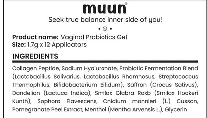 Muun Frauen Scheidenprobiotika gegen Hefepilzinfektionen & bakterieller Vaginose – 12er-Pack Vaginal-Moisturizer bei Trockenheit & zur Förderung des pH-Gleichgewichts, feminine Geruchselimination & Vaginalgesundheit, hormon- & östrogenfrei