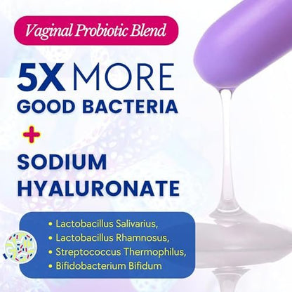 Muun Frauen Scheidenprobiotika gegen Hefepilzinfektionen & bakterieller Vaginose – 12er-Pack Vaginal-Moisturizer bei Trockenheit & zur Förderung des pH-Gleichgewichts, feminine Geruchselimination & Vaginalgesundheit, hormon- & östrogenfrei
