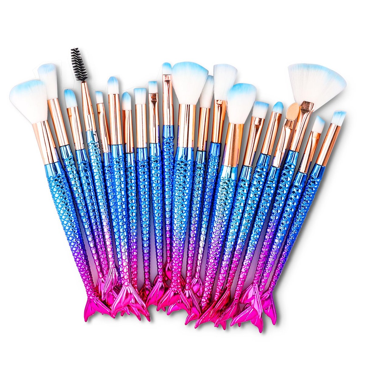 NICEMOVIC Frozen Prinzessin Make-up Pinselset 20-teilig - Geschenk für Mädchen, Trendy Weihnachtsgeschenkideen, Make-up Werkzeugset für Kinder