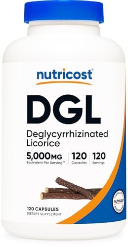 Nutricost DGL Deglycyrrhizinated Licorice Extract 120 Kapseln für 120 Portionen pro Flasche - GVO-frei, glutenfrei, vegan