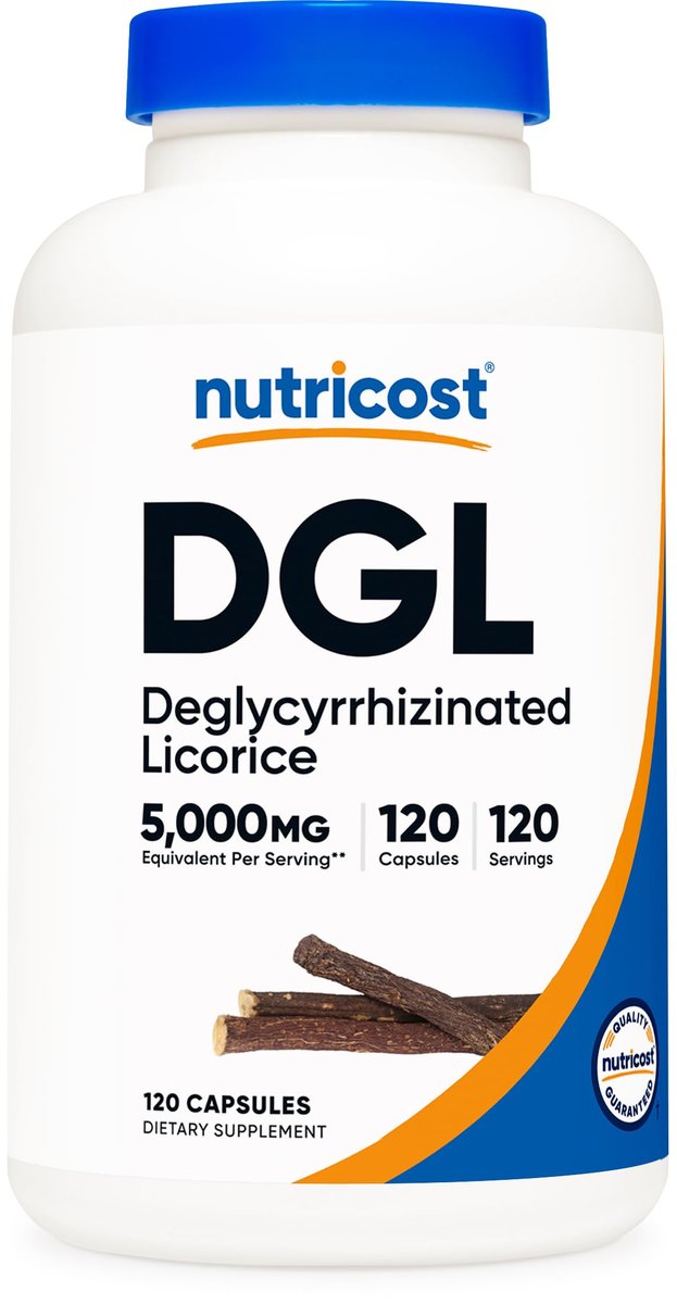 Nutricost DGL Deglycyrrhizinated Licorice Extract 120 Kapseln für 120 Portionen pro Flasche - GVO-frei, glutenfrei, vegan
