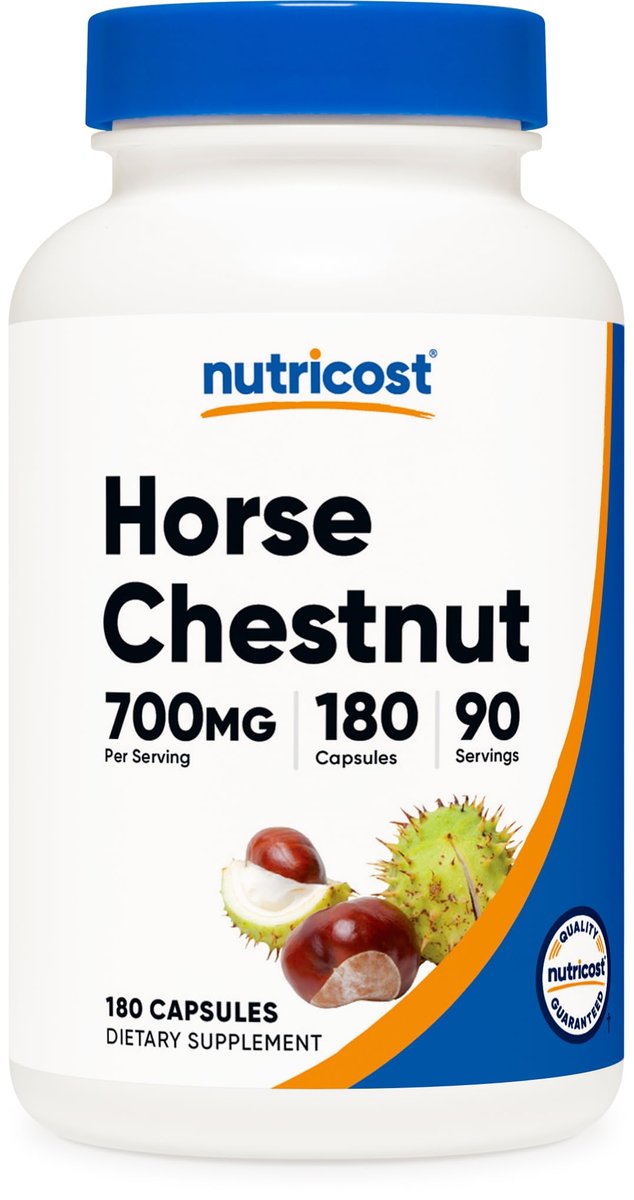 Nutricost Rosskastanien-Extrakt Kapseln 700 mg pro Portion, 180 Kapseln, 90 Portionen - Nicht-GVO, vegan