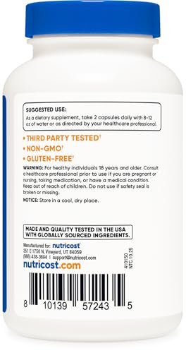 Nutricost Rosskastanien-Extrakt Kapseln 700 mg pro Portion, 180 Kapseln, 90 Portionen - Nicht-GVO, vegan