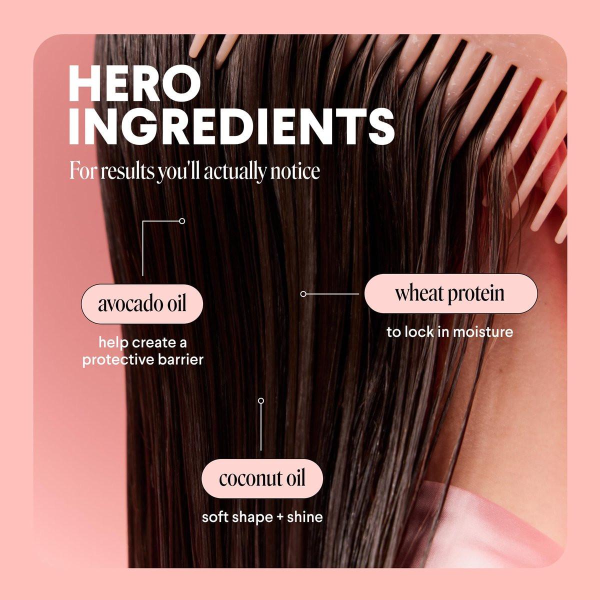 MONDAY HAIRCARE Glättendes Shampoo + Conditioner Set (2er-Pack) 27 oz je Flasche – Für krauses, grobes & lockiges Haar mit Kokosöl, Sheabutter & Vitamin E – 100% recycelbare Flasche – Pink