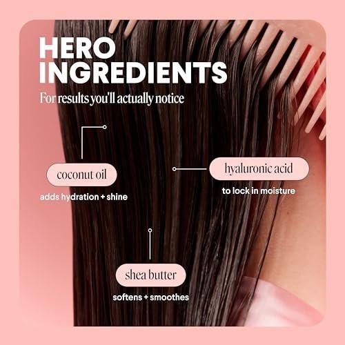 MONDAY HAIRCARE Feuchtigkeitsshampoo & Conditioner Set – 2 x 27 oz für trockenes, krauses & gestresstes Haar mit Kokosöl, Reisprotein, Sheabutter & Vitamin E