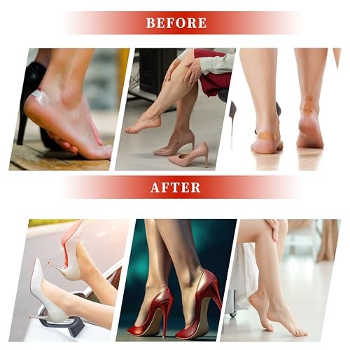 Fersenpolster für Schuhe – Weiche und flexible Fersenkissen für zu große Schuhe, Schmerzlinderung für Damen und Herren, verbesserte Passform und Komfort, 4 Paare