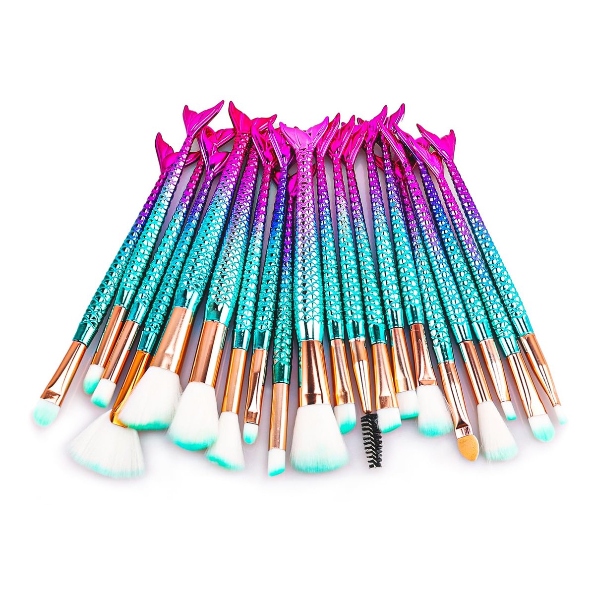 NICEMOVIC Make-up-Pinselset für Mädchen – 20-teiliges Prinzessinnen-Kinderschminkpinselset, Geschenkidee für Teenager, niedliches Make-up-Werkzeug-Set
