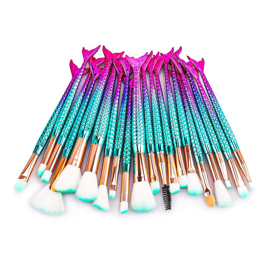 NICEMOVIC Make-up-Pinselset für Mädchen – 20-teiliges Prinzessinnen-Kinderschminkpinselset, Geschenkidee für Teenager, niedliches Make-up-Werkzeug-Set