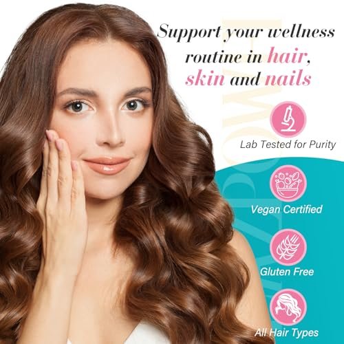 Lazpowfi Biotin Gummies – Haar, Haut und Nägel Vitamine für Männer & Frauen, veganes Vitamin B7, unterstützt Haarwachstum und stärkere Nägel, 30-Tage-Vorrat – Himbeer – 60 Stück