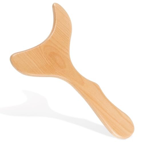 KintKita Holz Therapie Massagewerkzeuge – Holzförmiger Lymphdrainage-Massager zur Cellulite-Reduktion, Körperformung & Muskelentspannung (30 x 15 cm)