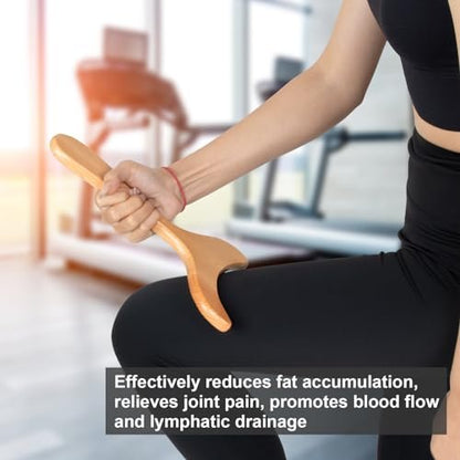 KintKita Holz Therapie Massagewerkzeuge – Holzförmiger Lymphdrainage-Massager zur Cellulite-Reduktion, Körperformung & Muskelentspannung (30 x 15 cm)