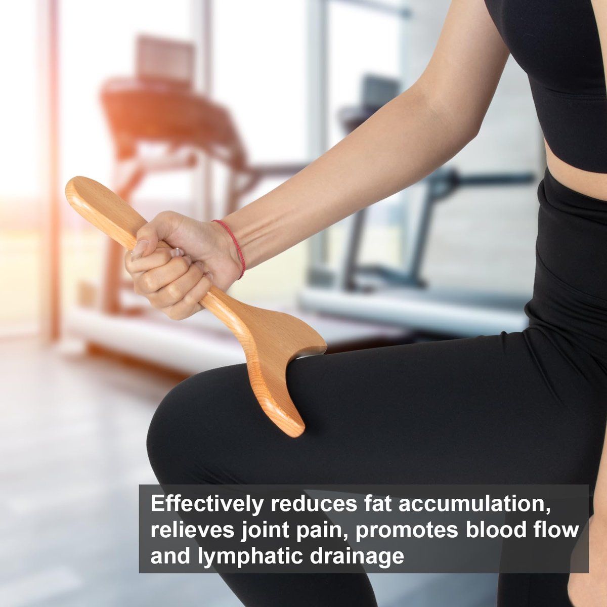 KintKita Holz Therapie Massagewerkzeuge – Holzförmiger Lymphdrainage-Massager zur Cellulite-Reduktion, Körperformung & Muskelentspannung (30 x 15 cm)