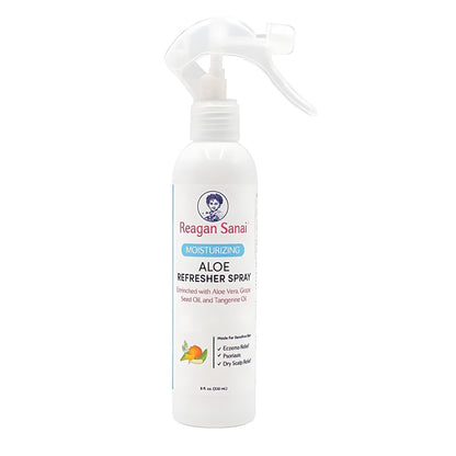 Reagan Sanai Feuchtigkeitsspendender Aloe-Erfrischungsspray für das Haar 237 ml - Organisches Haarspray mit stärkenden, weichmachenden und glanzverleihenden Eigenschaften - Lockenverstärker mit extra starkem Halt - Haarentwirrungsspray