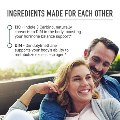 DIM & Indol-3-Carbinol für das Hormongleichgewicht von Frauen und Männern | I3C-Komplex | Östrogen-Balance, Wechseljahre-Ergänzung für die Frauengesundheit, Antioxidantien | Vegan, Nicht-GVO, Glutenfrei | SMNutrition | 60 Kapseln