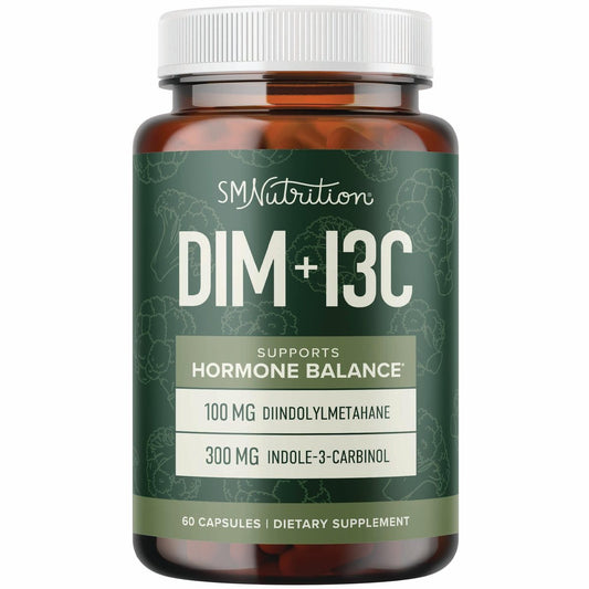 DIM & Indol-3-Carbinol für das Hormongleichgewicht von Frauen und Männern | I3C-Komplex | Östrogen-Balance, Wechseljahre-Ergänzung für die Frauengesundheit, Antioxidantien | Vegan, Nicht-GVO, Glutenfrei | SMNutrition | 60 Kapseln