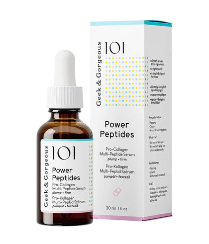 Geek & Gorgeous – Power Peptides – Milchiges Serum mit Multi-Peptiden – Für glattere, straffer wirkende Haut und verbesserte Elastizität – Geeignet für alle Hauttypen – 30 ml