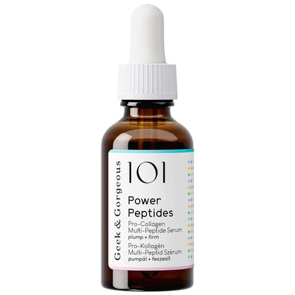 Geek & Gorgeous – Power Peptides – Milchiges Serum mit Multi-Peptiden – Für glattere, straffer wirkende Haut und verbesserte Elastizität – Geeignet für alle Hauttypen – 30 ml