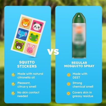 BugMD Squito Sticker Mückenabwehr-Pflaster für Kinder (78 Sticker) – Sicher & Wirksam gegen Mücken – Ideal für Camping, Strand und Outdoor