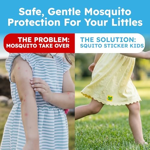 BugMD Squito Sticker Mückenabwehr-Pflaster für Kinder (78 Sticker) – Sicher & Wirksam gegen Mücken – Ideal für Camping, Strand und Outdoor
