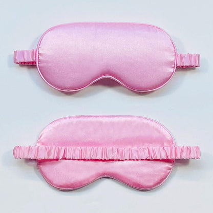 10er-Pack Schlafmasken aus Seide – Seidenaugenmaske für Nacht, Büro, Reisen & Partys – Geeignet für Damen & Herren (Rosa)