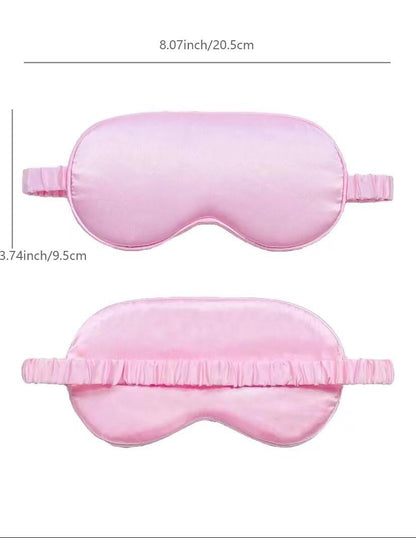 10er-Pack Schlafmasken aus Seide – Seidenaugenmaske für Nacht, Büro, Reisen & Partys – Geeignet für Damen & Herren (Rosa)