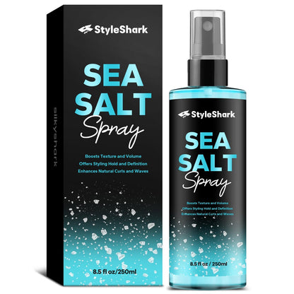 StyleShark Meersalz-Spray für Haare Männer & Frauen (250 ml) – Beach Waves & Volumen Texturspray für mehr Volumen & Textur