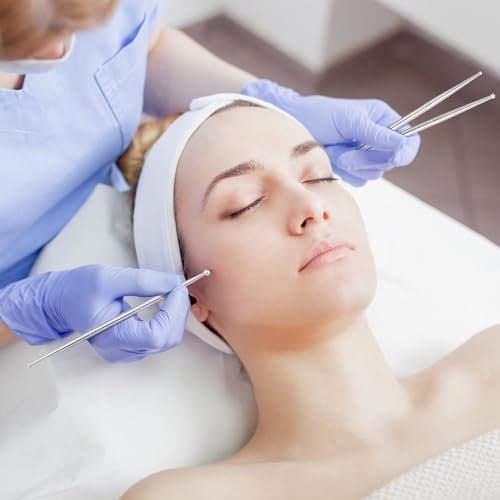 ideayard Gesichtsreflexzonen-Werkzeug, 3er-Set mit 6 Größenköpfen, Edelstahl-Akupunkturstift für Ohr, Gesicht & Körper, Akupressur, Massage, Tiefengewebs-Schmerzlinderung & Muskelentspannung