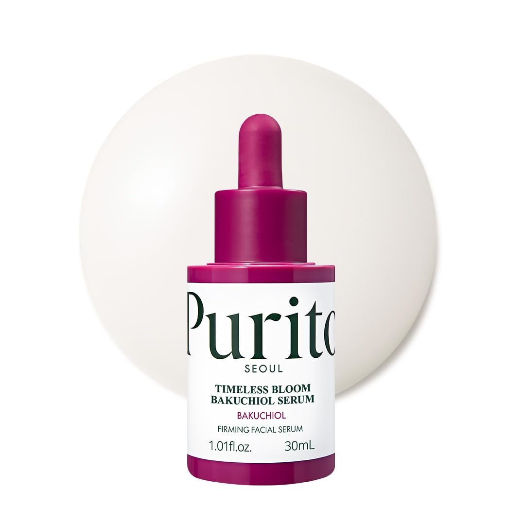 PURITO SEOUL Timeless Bloom Bakuchiol Serum – Korean Jeju Hydrangea, für empfindliche Haut, Anti-Aging Gesichtsserum, 30ml