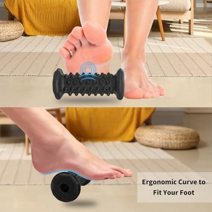 Fußroller Massageball Set gegen Plantarfasziitis – Schmerzlinderung für Fußsohle, Fersensporn und Neuropathie – Tiefengewebsmassage mit Spiky Bällen
