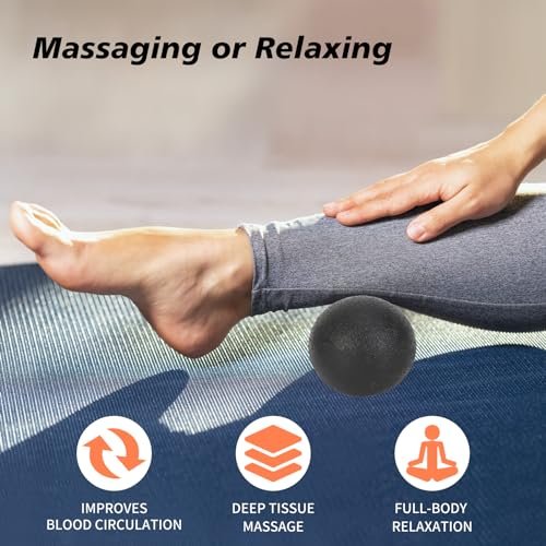 Fußroller Massageball Set gegen Plantarfasziitis – Schmerzlinderung für Fußsohle, Fersensporn und Neuropathie – Tiefengewebsmassage mit Spiky Bällen