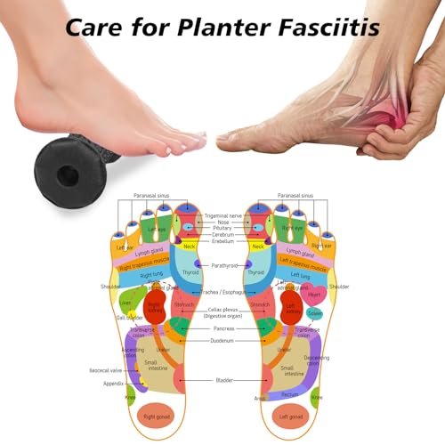 Fußroller Massageball Set gegen Plantarfasziitis – Schmerzlinderung für Fußsohle, Fersensporn und Neuropathie – Tiefengewebsmassage mit Spiky Bällen