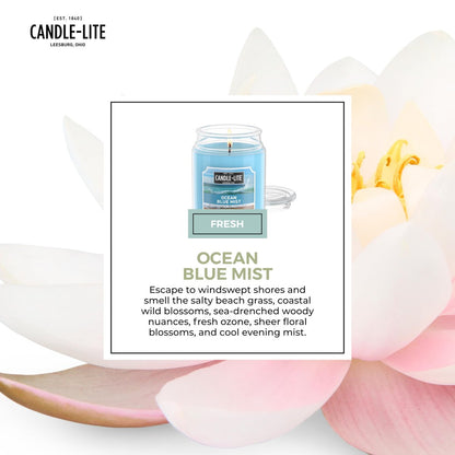 Candle-lite Duftkerze Ocean Blue Mist, 18 oz, paraffin, 110 Stunden Brenndauer, USA-Handwerk