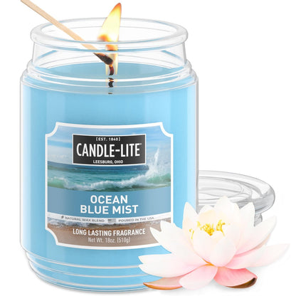 Candle-lite Duftkerze Ocean Blue Mist, 18 oz, paraffin, 110 Stunden Brenndauer, USA-Handwerk