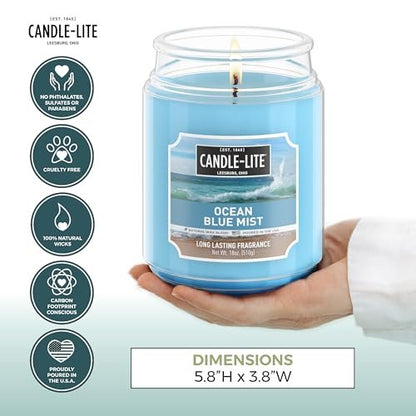 Candle-lite Duftkerze Ocean Blue Mist, 18 oz, paraffin, 110 Stunden Brenndauer, USA-Handwerk