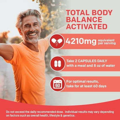 5-in-1 Bio Kurkuma Curcumin Komplex (4210mg) mit Berberin, Ceylon Zimt, Bioperin & Ingwer – 120 Kapseln für Gelenke, Herz, Darm & Stoffwechsel