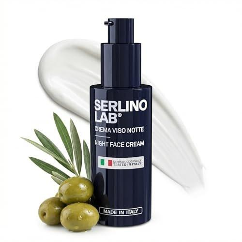 Serlino Lab Gesichtscreme – Feuchtigkeitscreme mit Retinol und Hyaluronsäure, erfrischende Wirkung, reduziert Falten und dunkle Flecken, verbessert Hautelastizität und Strahlkraft